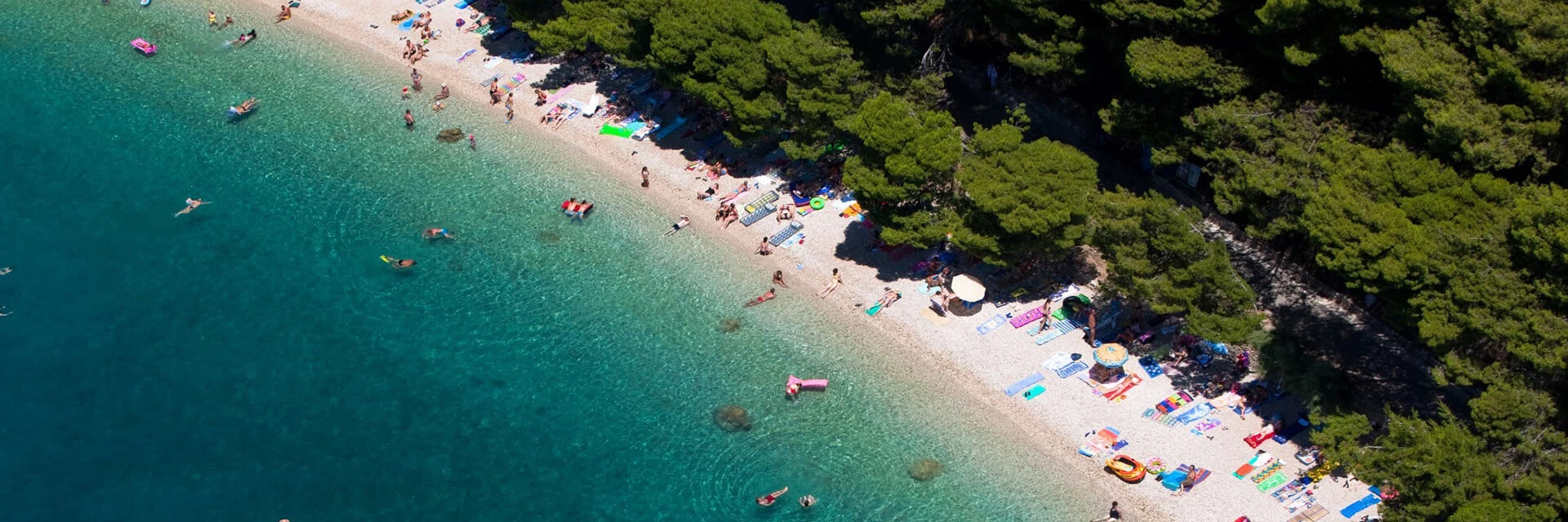 Enjoy the clear blue and energetic green colors of Podgora